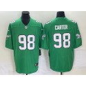 Philadelphia Eagles #98 Jalen Carter Green Stitched Jersey