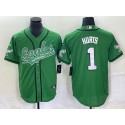 Philadelphia Eagles #1 Jalen Hurts Green Cool Base Stitched Jersey