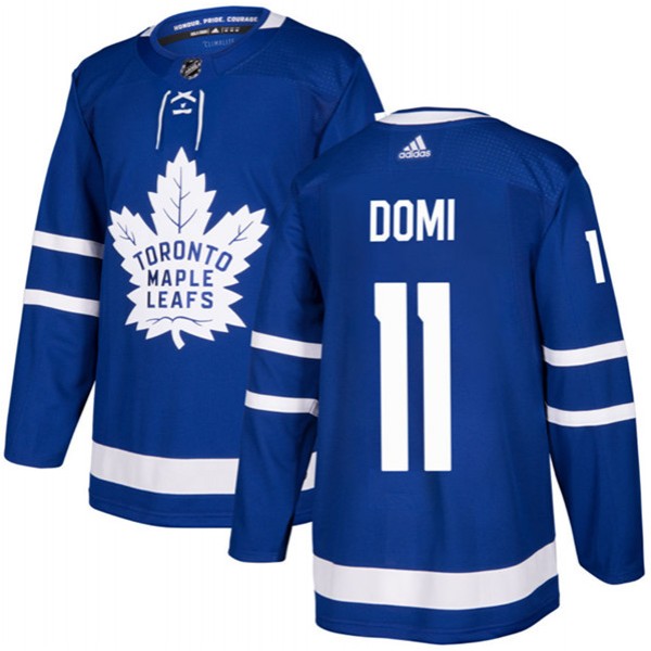 Toronto Maple Leafs #11 Max Domi Blue Stitched Jersey