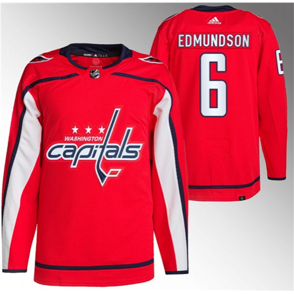 Washington Capitals #6 Joel Edmundson Red Stitched Jersey