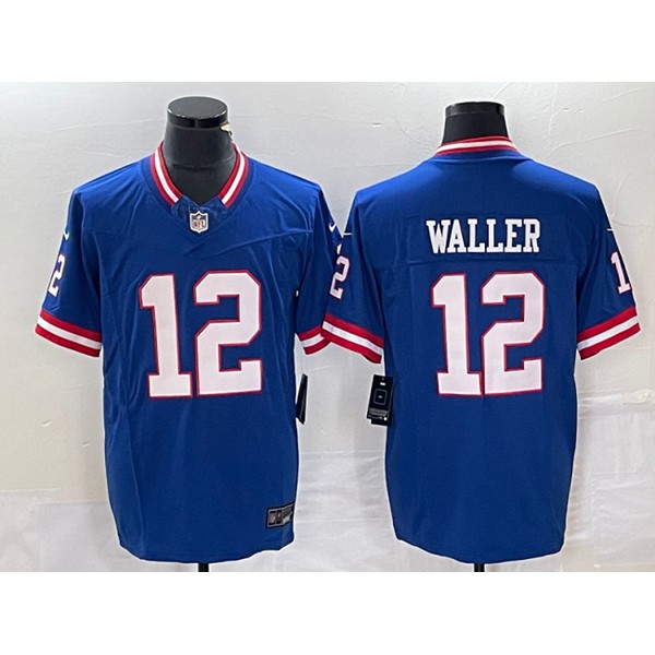 New York Giants #12 Darren Waller Blue Classic 2023 F.U.S.E. Vapor Untouchable Limited Stitched Jersey