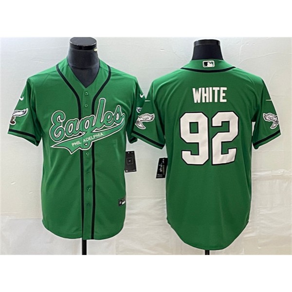 Philadelphia Eagles #92 Reggie White Green Cool Base Stitched Jersey