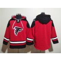 Atlanta Falcons Blank Red Ageless Must-Have Lace-Up Pullover Hoodie