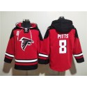 Atlanta Falcons #8 Kyle Pitts Red Ageless Must-Have Lace-Up Pullover Hoodie