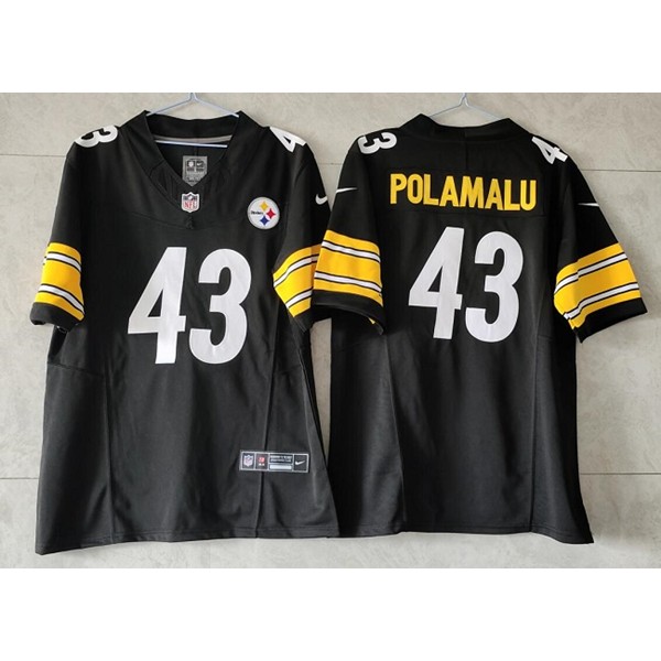 Pittsburgh Steelers #43 Troy Polamalu Black 2023 F.U.S.E. Vapor Untouchable Limited Jersey