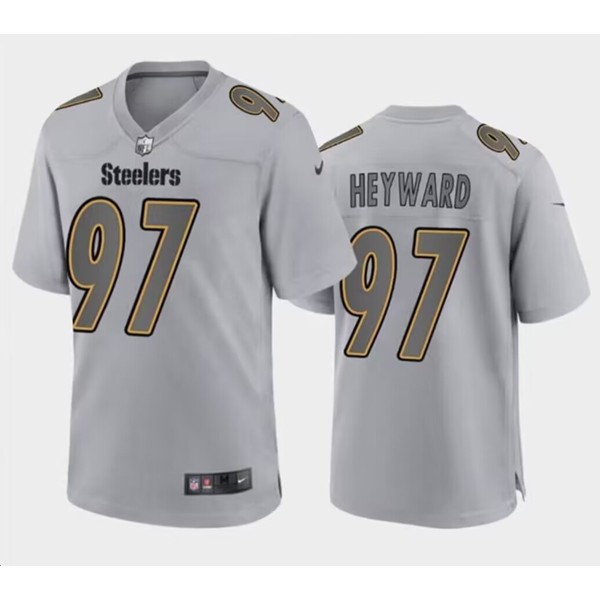 Pittsburgh Steelers #97 Cameron Heyward Gray Atmosphere Fashion Stitched Jersey
