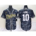 Green Bay Packers #10 Jordan Love Gray Camo Cool Base Stitched Jersey