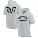 Washington Commanders Gray Super Soft Fleece Short Sleeve Hoodie