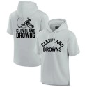 Cleveland Browns Gray Super Soft Fleece Short Sleeve Hoodie