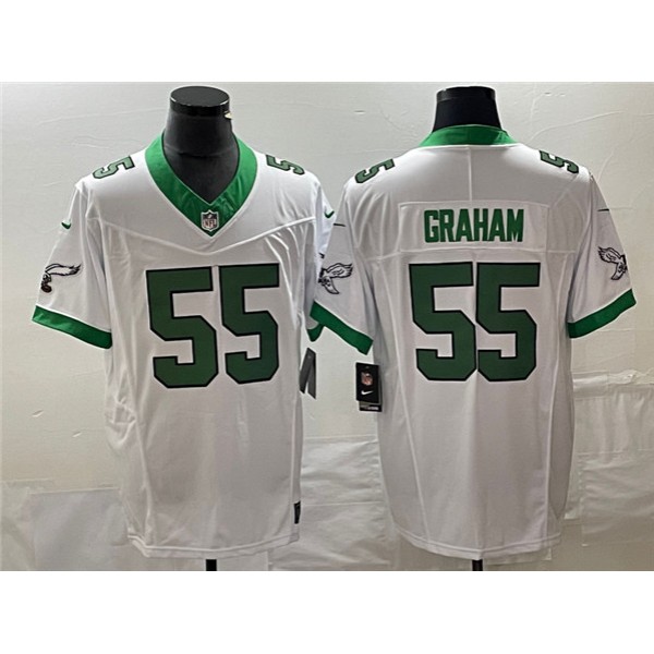Philadelphia Eagles #55 Brandon Graham White 2023 F.U.S.E. Vapor Untouchable Stitched Jersey