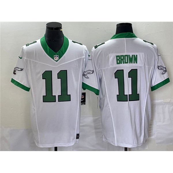 Philadelphia Eagles #11 A. J. Brown White 2023 F.U.S.E. Vapor Untouchable Stitched Jersey