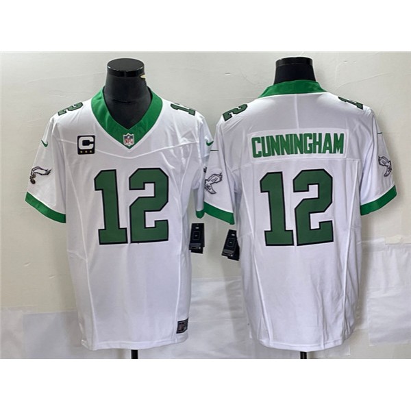 Philadelphia Eagles #12 Randall Cunningham White 2023 F.U.S.E. With C Patch Vapor Untouchable Stitched Jersey