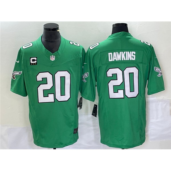 Philadelphia Eagles #20 Brian Dawkins Green 2023 F.U.S.E. With C Patch Vapor Untouchable Stitched Jersey