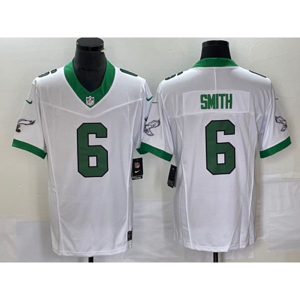Philadelphia Eagles #6 DeVonta Smith White 2023 F.U.S.E. Vapor Untouchable Stitched Jersey
