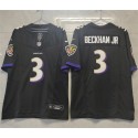 Baltimore Ravens #3 Odell Beckham Jr. Black 2023 F.U.S.E. Vapor Untouchable Stitched Jersey