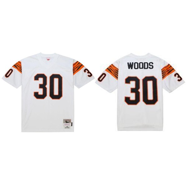 Cincinnati Bengals #30 Ickey Woods White 1988 Stitched Jersey