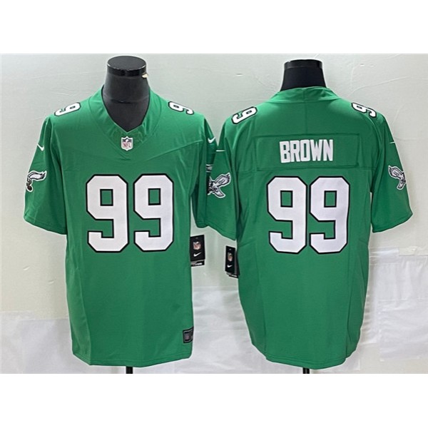 Philadelphia Eagles #99 Jerome Brown Green 2023 F.U.S.E. Vapor Untouchable Stitched Jersey