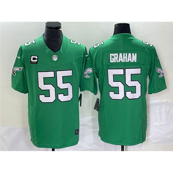 Philadelphia Eagles #55 Brandon Graham Green 2023 F.U.S.E. With C Patch Vapor Untouchable Stitched Jersey