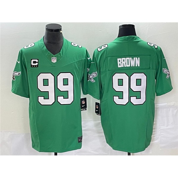Philadelphia Eagles #99 Jerome Brown Green 2023 F.U.S.E. With C Patch Vapor Untouchable Stitched Jersey