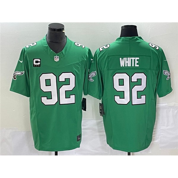 Philadelphia Eagles #92 Reggie White Green 2023 F.U.S.E. With C Patch Vapor Untouchable Stitched Jersey