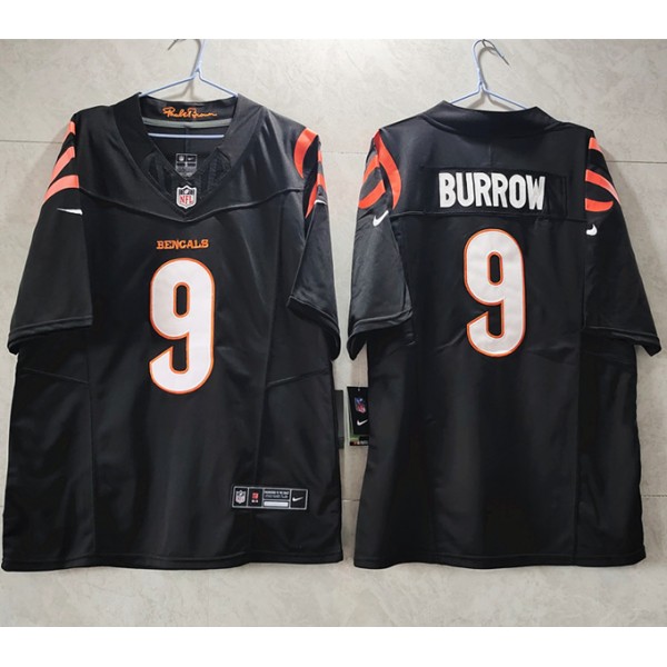 Cincinnati Bengals #9 Joe Burrow Black 2023 F.U.S.E. Vapor Untouchable Limited Stitched Jersey