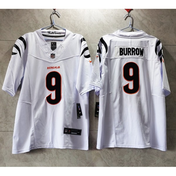 Cincinnati Bengals #9 Joe Burrow White 2023 F.U.S.E. Vapor Untouchable Limited Stitched Jersey