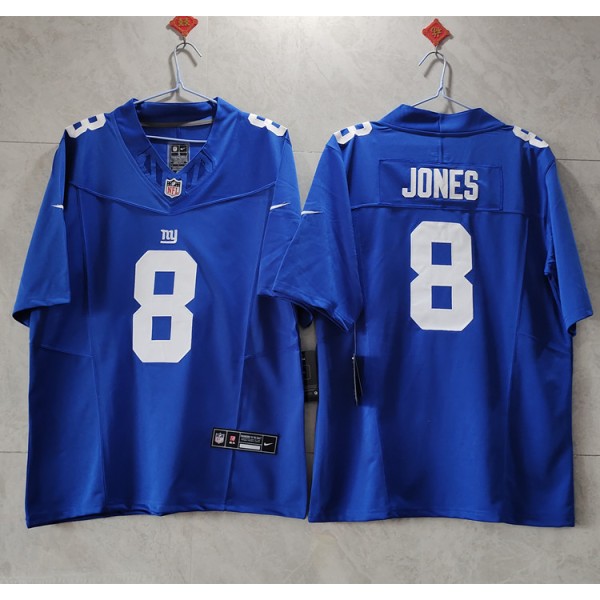 New York Giants #8 Daniel Jones Blue 2023 F.U.S.E. Vapor Untouchable Limited Stitched Jersey