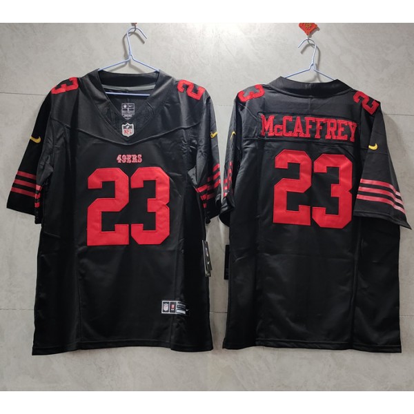 San Francisco 49ers #23 Christian McCaffrey Black 2023 F.U.S.E. Vapor Untouchable Limited Stitched Jersey