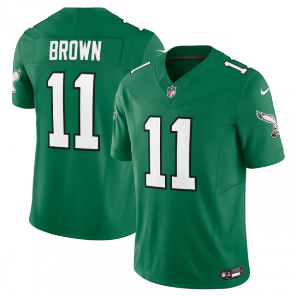 Philadelphia Eagles #11 A. J. Brown Green 2023 F.U.S.E. Vapor Untouchable Stitched Jersey