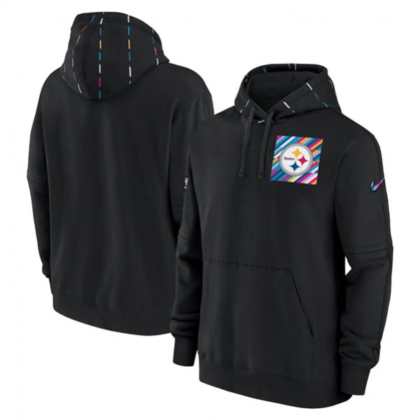Pittsburgh Steelers Black 2023 Crucial Catch Club Pullover Hoodie
