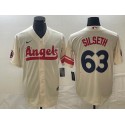 Los Angeles Angels #63 Chase Silseth Cream City Connect Cool Base Stitched Jersey