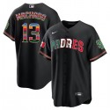 San Diego Padres #13 Manny Machado Mexico Black Cool Base Stitched Jersey