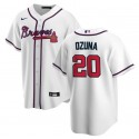 Atlanta Braves #20 Marcell Ozuna White Cool Base Stitched Jersey
