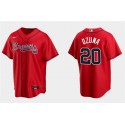 Atlanta Braves #20 Marcell Ozuna Red Cool Base Stitched Jersey