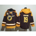 San Diego Padres #19 Tony Gwynn Brown Gold Ageless Must-Have Lace-Up Pullover Hoodie