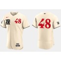 Texas Rangers #48 Jacob DeGrom Cream 2023 City Connect Flex Base Stitched Jersey