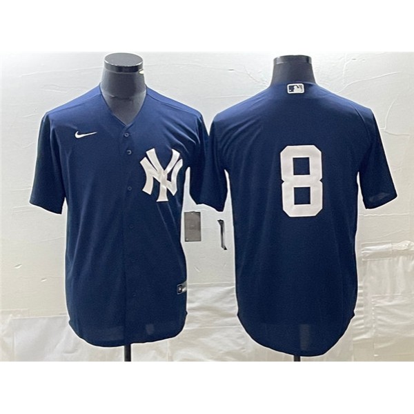 New York Yankees #8 Yogi Berra Navy Cool Base Stitched Jersey