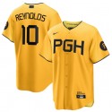 Pittsburgh Pirates #10 Bryan Reynolds Gold 2023 City Connect Stitched Jersey