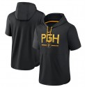 Pittsburgh Pirates Black 2023 City Connect Short Sleeve Pullover Hoodie