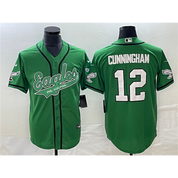 Philadelphia Eagles #12 Randall Cunningham Green Cool Base Stitched Jersey