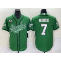 Philadelphia Eagles #7 Haason Reddick Green With C Patch Cool Base Stitched Jersey