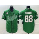 Philadelphia Eagles #88 Dallas Goedert Green With C Patch Cool Base Stitched Jersey