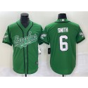 Philadelphia Eagles #6 DeVonta Smith Green Cool Base Stitched Jersey