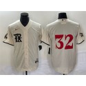 Texas Rangers #32 Evan Carter Cream 2023 City Connect Stitched Jersey