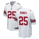 New York Giants #25 Deonte Banks White Stitched Game Jersey