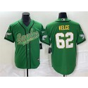 Philadelphia Eagles #62 Jason Kelce Green Gold Cool Base Stitched Jersey