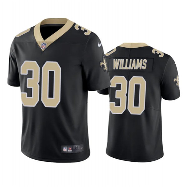 New Orleans Saints #30 Jamaal Williams Black Vapor Untouchable Stitched Jersey