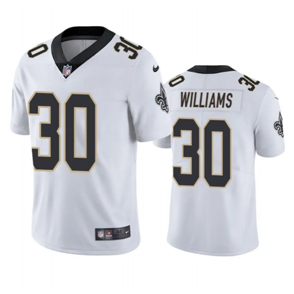 New Orleans Saints #30 Jamaal Williams White Vapor Untouchable Stitched Jersey