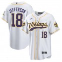 Minnesota Vikings #18 Justin Jefferson White Cool Base Stitched Jersey
