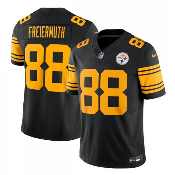 Pittsburgh Steelers #88 Pat Freiermuth Black 2023 F.U.S.E. Vapor Color Rush Limited Stitched Jersey